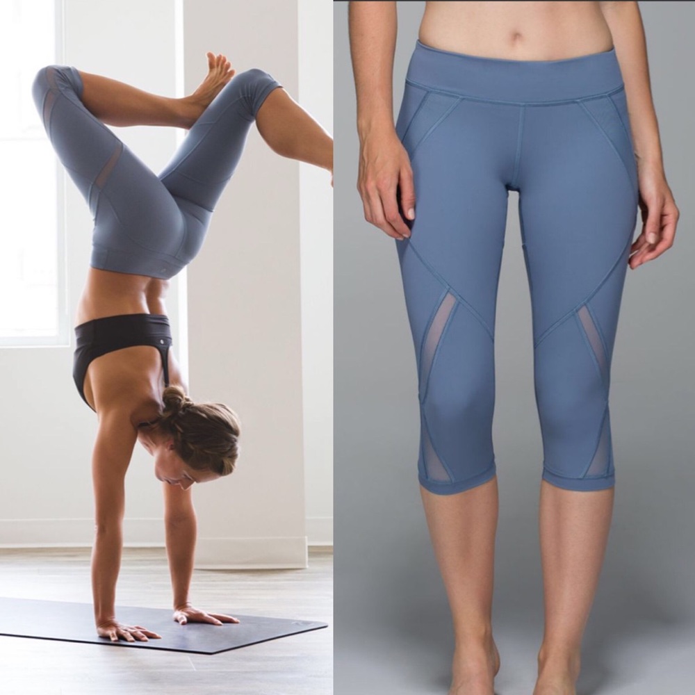 Lululemon Cool To Street Crop Blue Denim Size 4